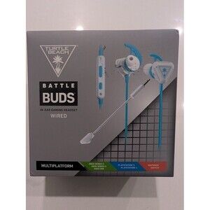 Turtle Beach Battle Buds In-ear Gaming Headset Wired White Teal Earbuds New NIB